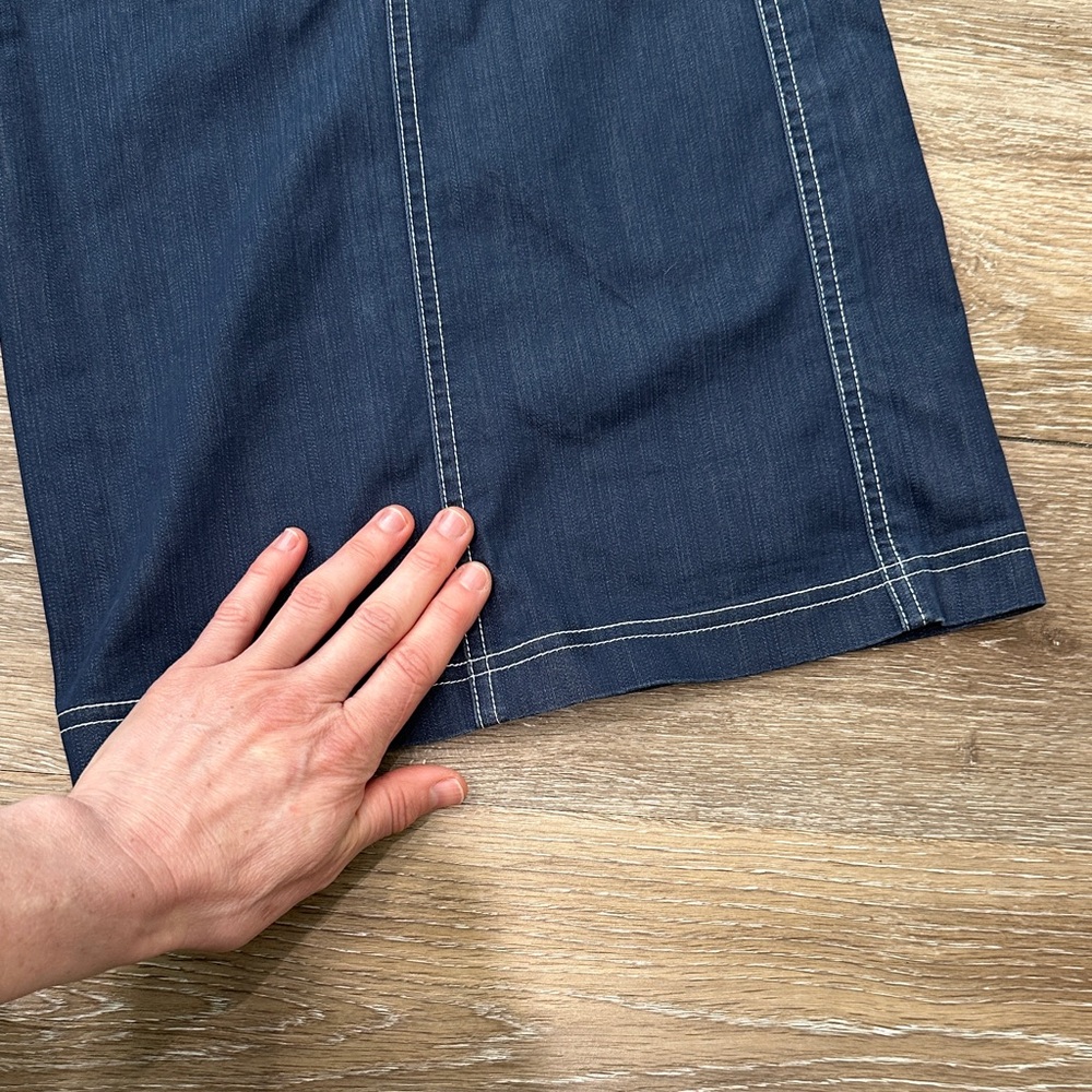 NY& Company Super Wide Leg Women's Jeans in Dark Blue - Picture 6 of 12